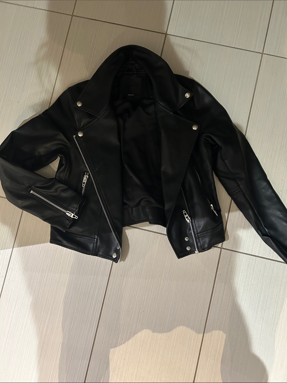 Blank NYC Black Faux Leather Moto Jacket